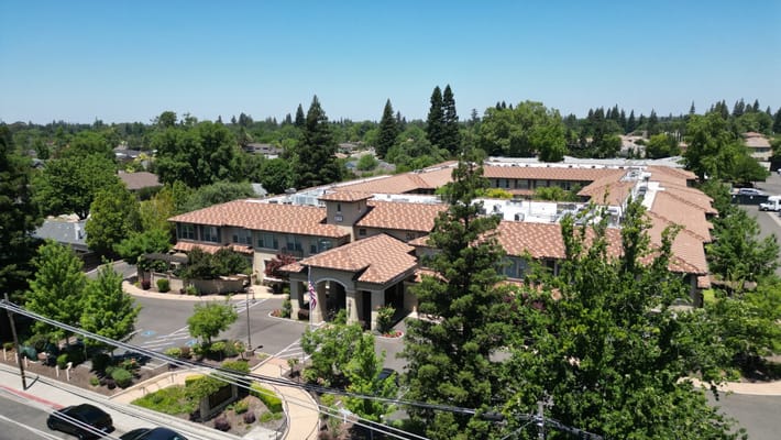 Aerial view of Oakmont of Carmichael facility