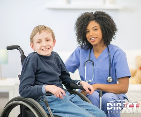 Logo of Direct Homecare on a white background