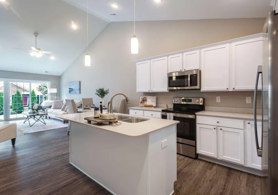 Bright and modern interior of a senior living apartment