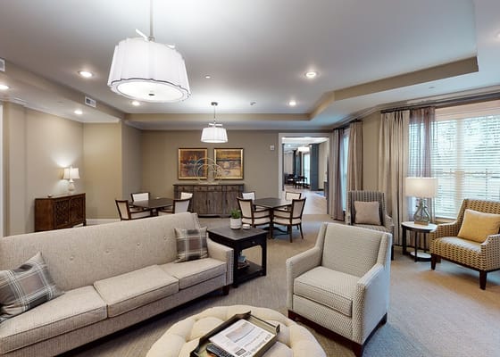 Cozy common area with seating and decor