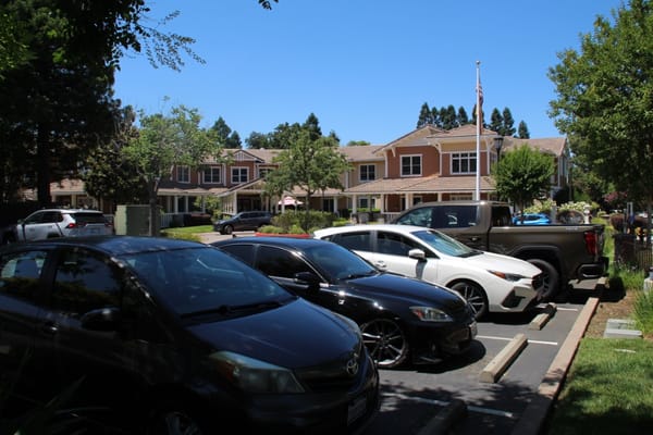 View of the parking area at Sunrise of Carmichael