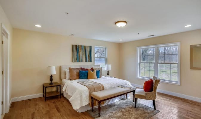 A well-furnished bedroom in a senior care facility
