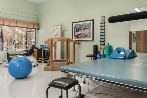 Interior view of a physical therapy room