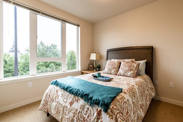 Cozy bedroom in a senior living facility