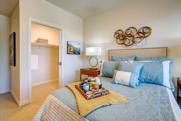 Well-furnished bedroom with a cozy setup