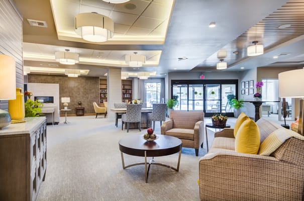 Bright and inviting common area in the facility