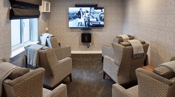 Cozy common area with comfortable seating for residents