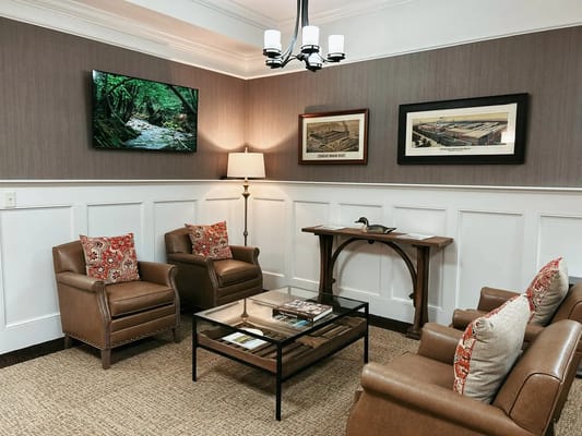 Comfortable seating area in a common space