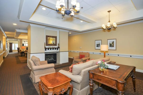 Common area with seating and decor