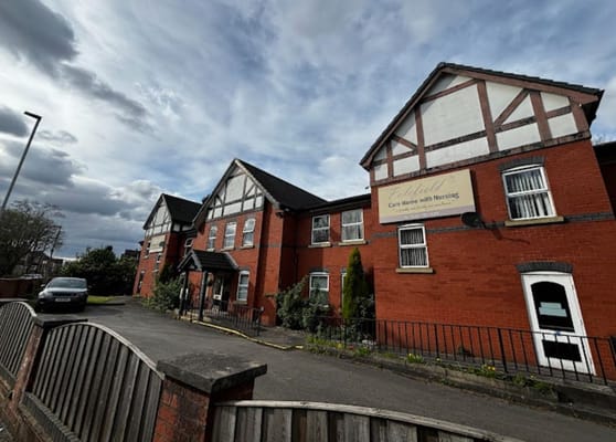 Exterior view of a nursing home building
