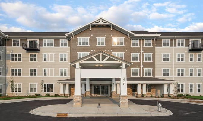 Front facade of Talamore Senior Living Sun Prairie