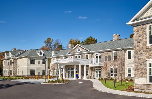 Front view of The Chelsea at Washington Township senior living facility
