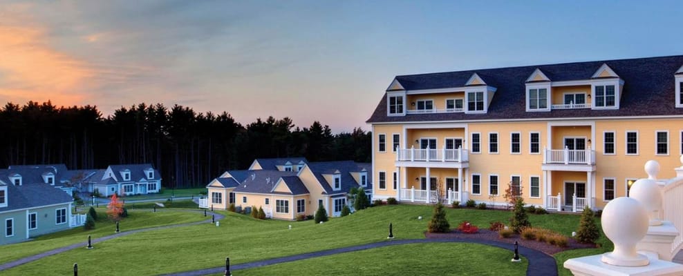 Exterior view of The Commons in Lincoln showcasing the buildings and landscape.