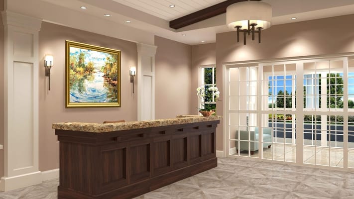 Elegant reception area with a welcoming ambiance