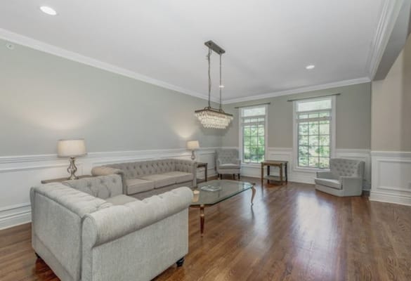 Cozy living room with stylish furniture and natural light