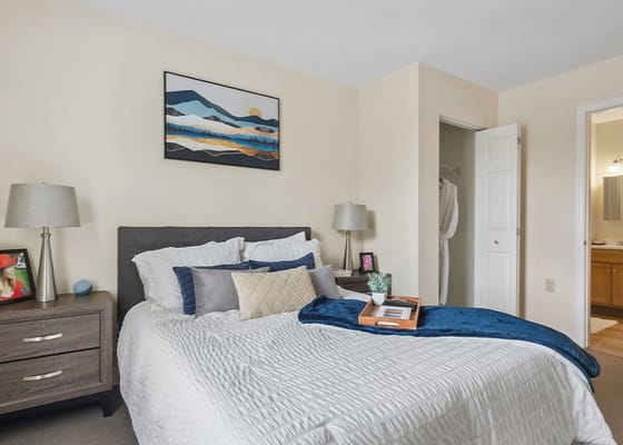 Cozy private room with bed and amenities