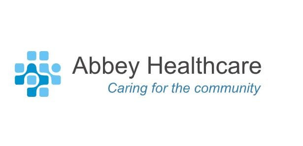 Logo of Abbey Healthcare with tagline