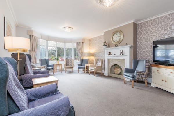 Cozy common area with seating and natural light
