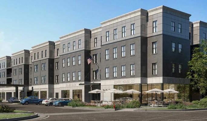 Exterior view of the Coffee House Co. at American House Meridian