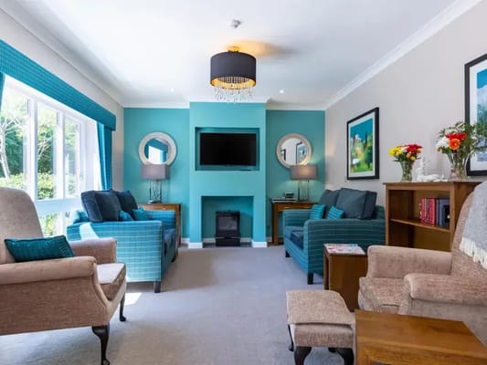 Bright common area with comfortable seating