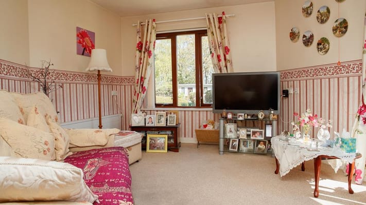 Cozy sitting area in a senior living facility