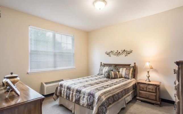 Cozy bedroom with warm lighting and decor