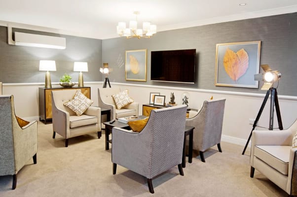 Cozy common area with comfortable seating and decor