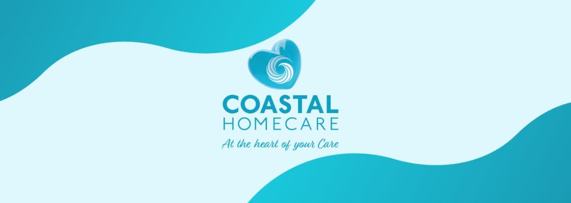 Coastal Homecare logo on a blue background