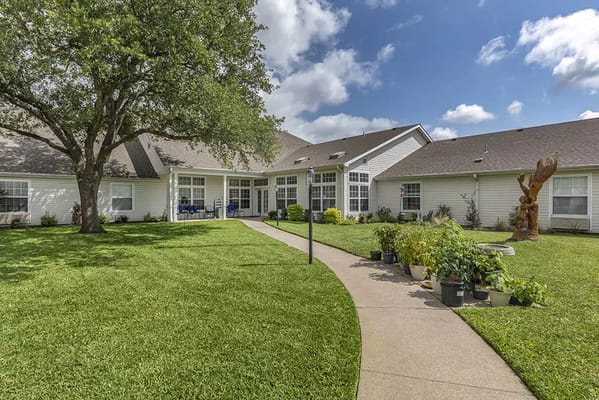 View of the facility's outdoor garden area