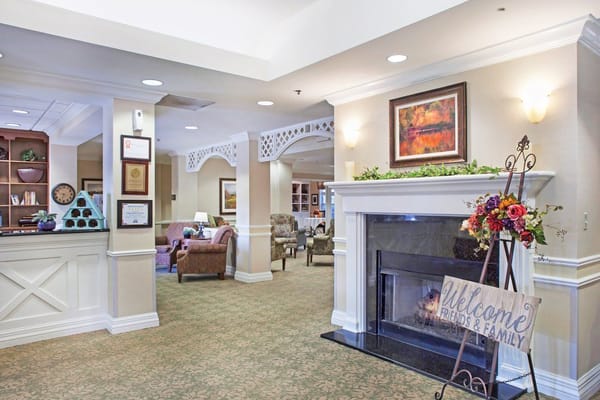 Interior view of a welcoming common area with seating