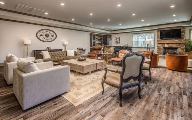 Common area with comfortable seating and decor