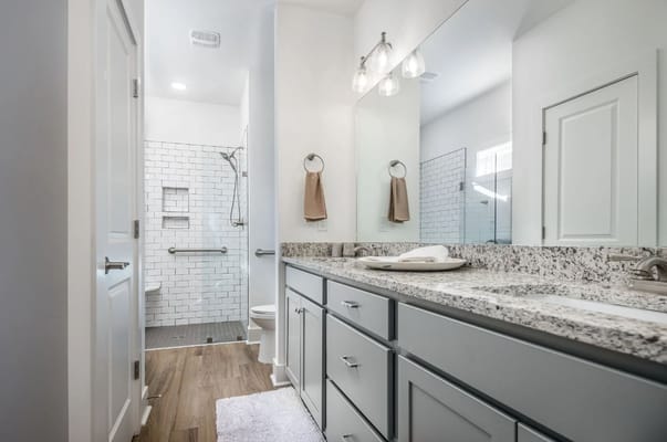 Modern bathroom with updated fixtures and clean design