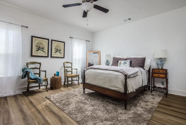 Cozy bedroom interior with natural light