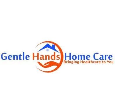 Logo of Gentle Hands Home Care on a white background