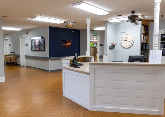 Front desk area of a nursing facility