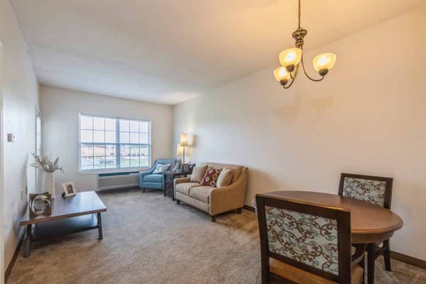 Cozy interior of a resident's room with furniture