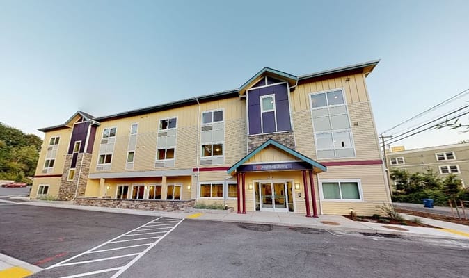 Exterior view of a senior living facility