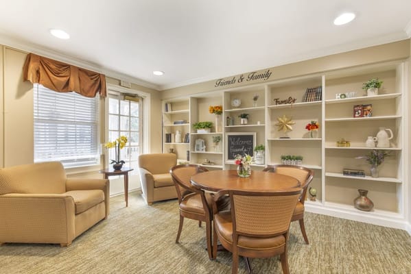 Cozy common area with seating and decor