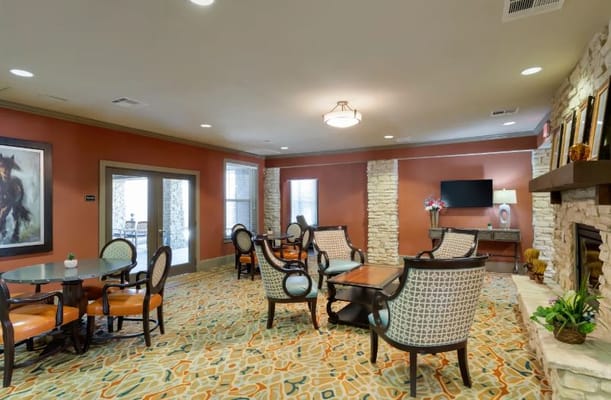 Interior common area with seating and artwork