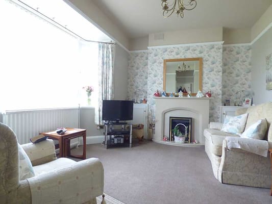 Cozy common area in a senior living facility