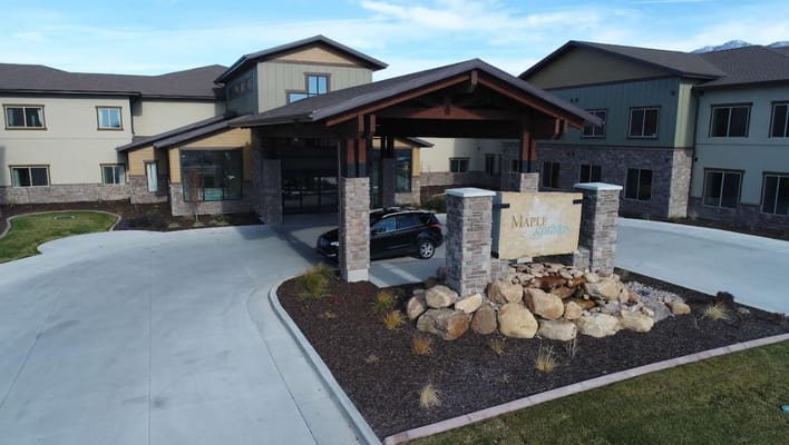 Exterior view of Maple Springs of North Logan entrance