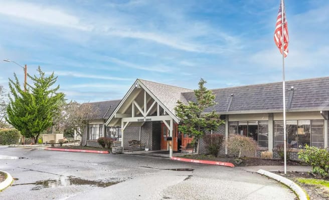 Exterior view of Meadow Park Care's building