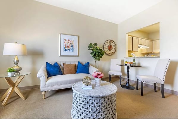 Cozy interior of a resident living area with decor