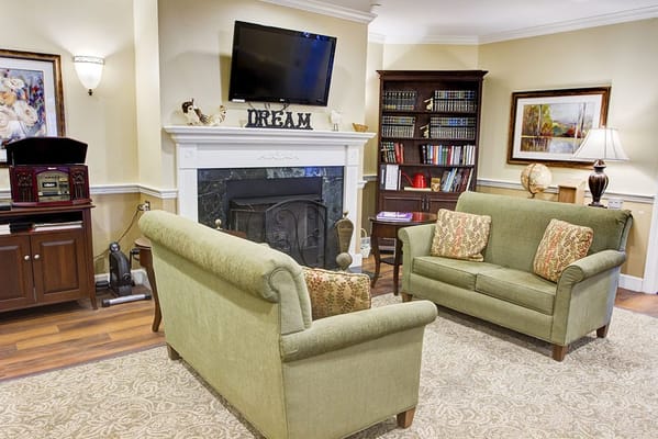 Cozy common area with seating and decor