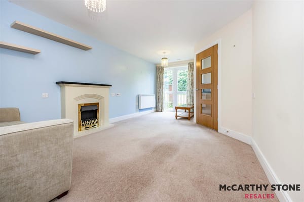 Cozy interior living space in a senior residence