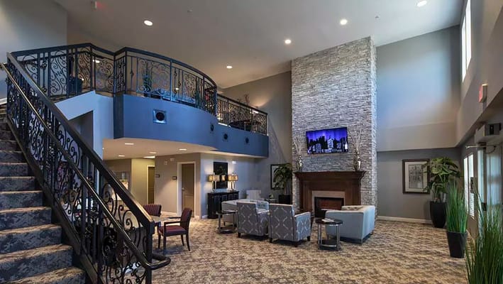 Bright and spacious lobby with elegant decor