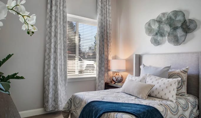 Cozy private resident room with natural light