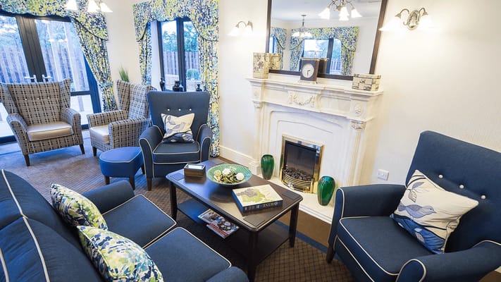 Cozy common area with seating and decor