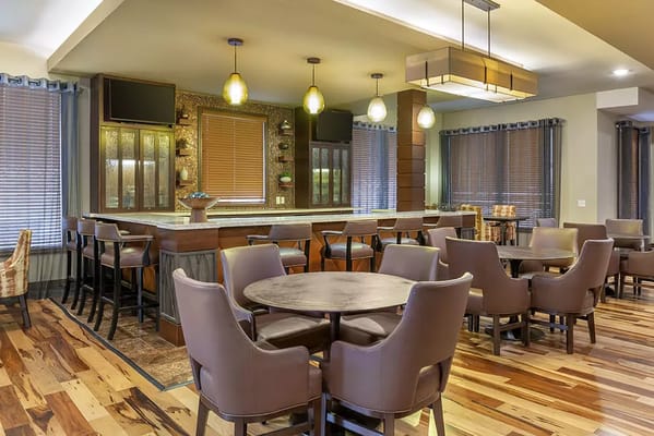 Comfortable seating area in the social space of The Solana Preserve Vintage Park