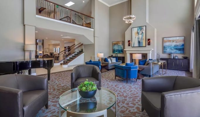 A welcoming lounge area in the facility